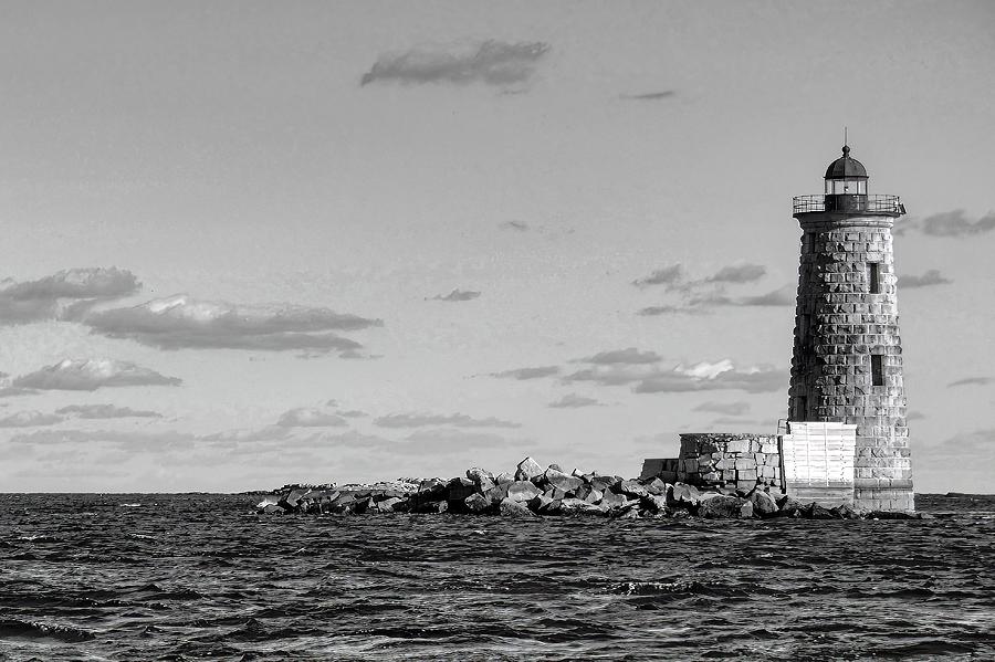 Whaleback Lighthouse - Kittery, Maine #1 Digital Art by Deb Bryce