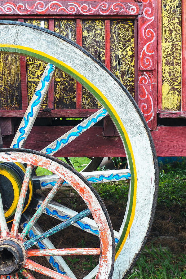 Wheel Of Gypsy Caravan Outdoors #1 Photograph by Alex Grabchilev / Evgeniya Bakanova
