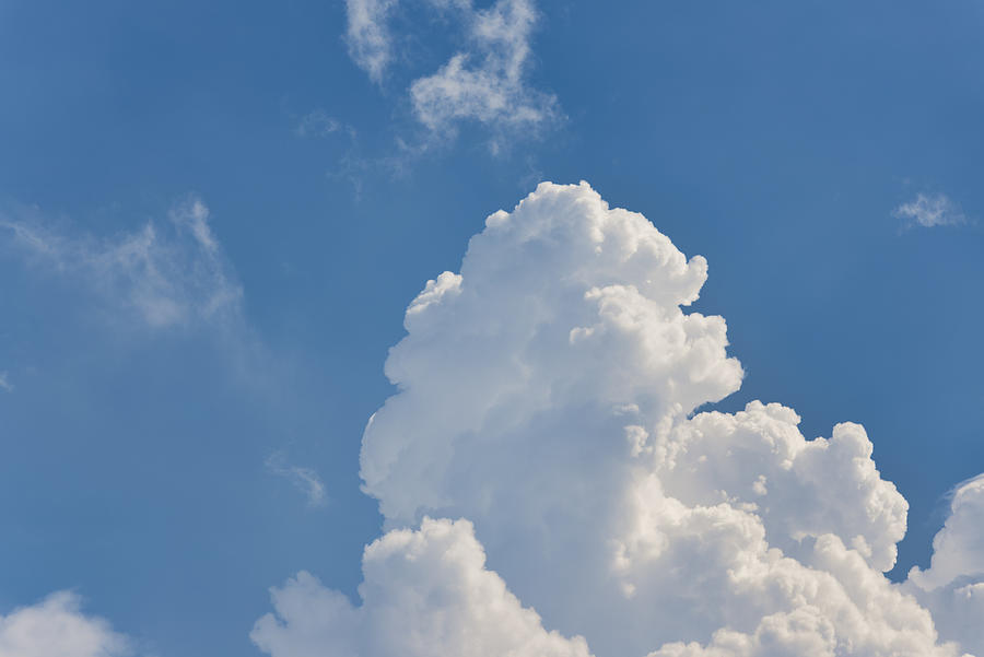 White Clouds in a Blue Sky #1 Photograph by Yuga Kurita
