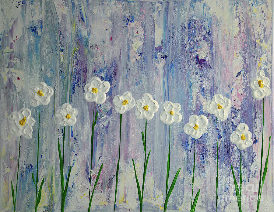 White Flowers Painting by Jeff Metheny - Fine Art America