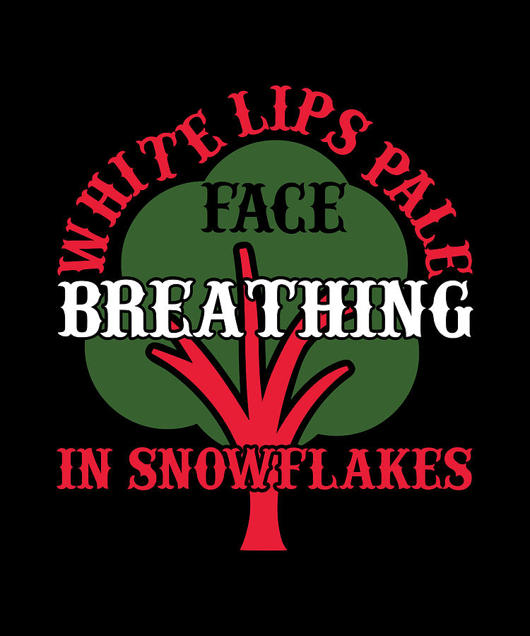 White Lips Pale Face Breathing In Snowflakes White lips pale face breathing in snowflakes Digital Art by Alberto