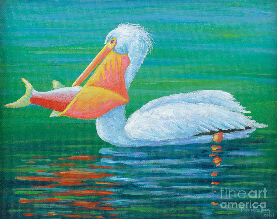 White Pelican #1 Painting by Danielle Perry