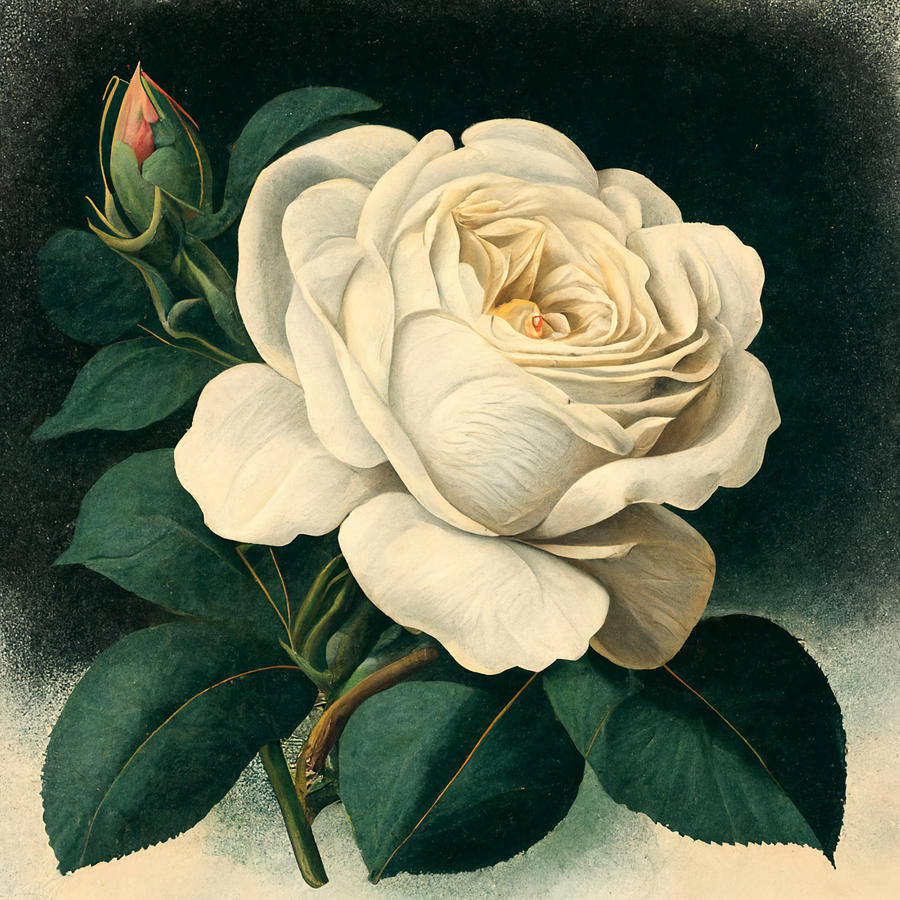 White rose Digital Art by Natsyz - Fine Art America