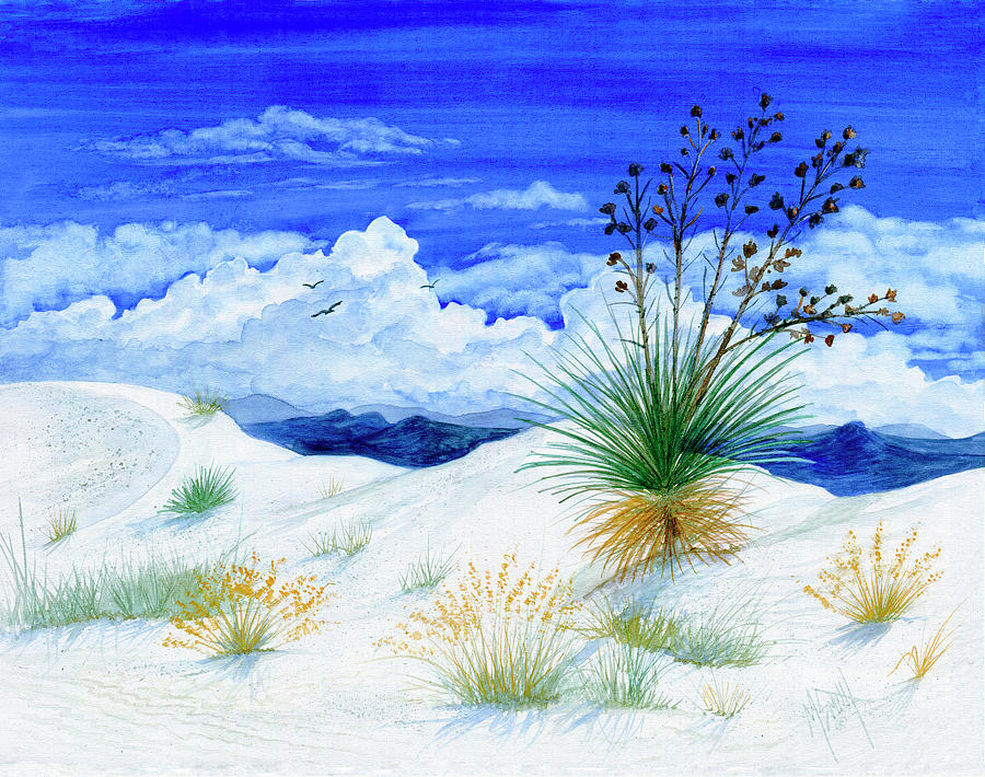 White Sands New Mexico #1 Painting by Marilyn Smith