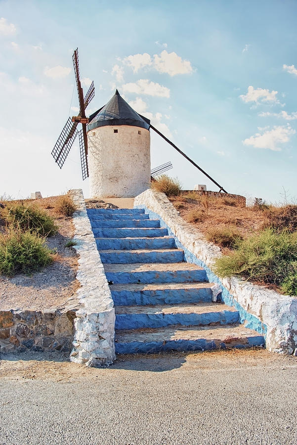 Architecture Photograph - White Windmill #1 by Manjik Pictures
