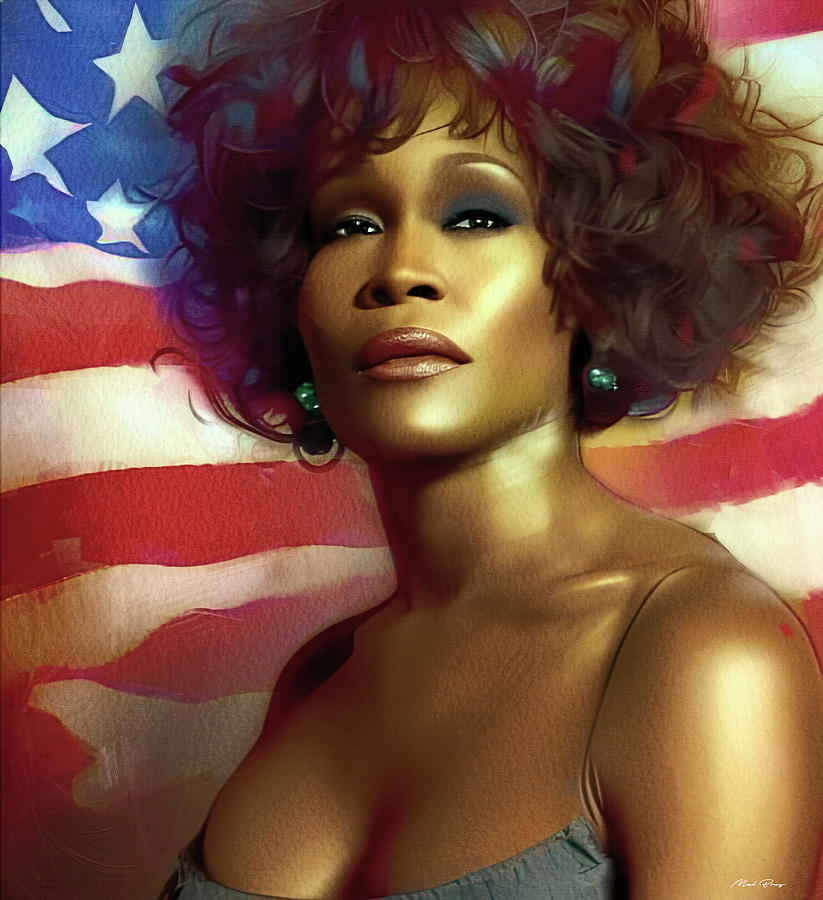 Whitney Houston #2 Digital Art by Mal Bray
