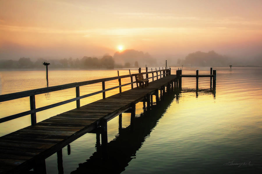 Wicomico River Sunrise -1 #1 Photograph by Alan Hausenflock