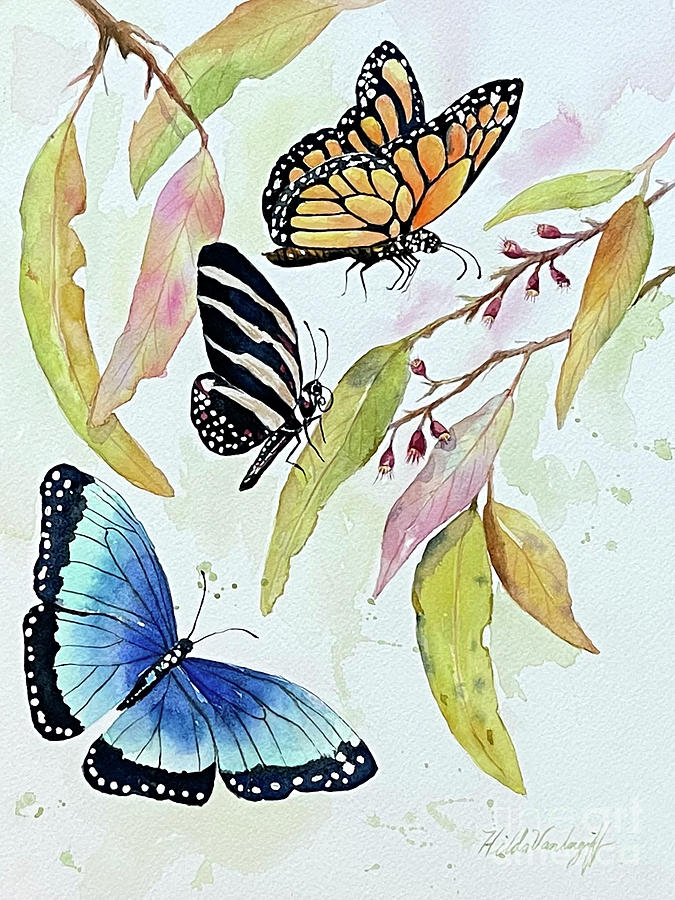 Wild Butterflies #1 Painting by Hilda Vandergriff