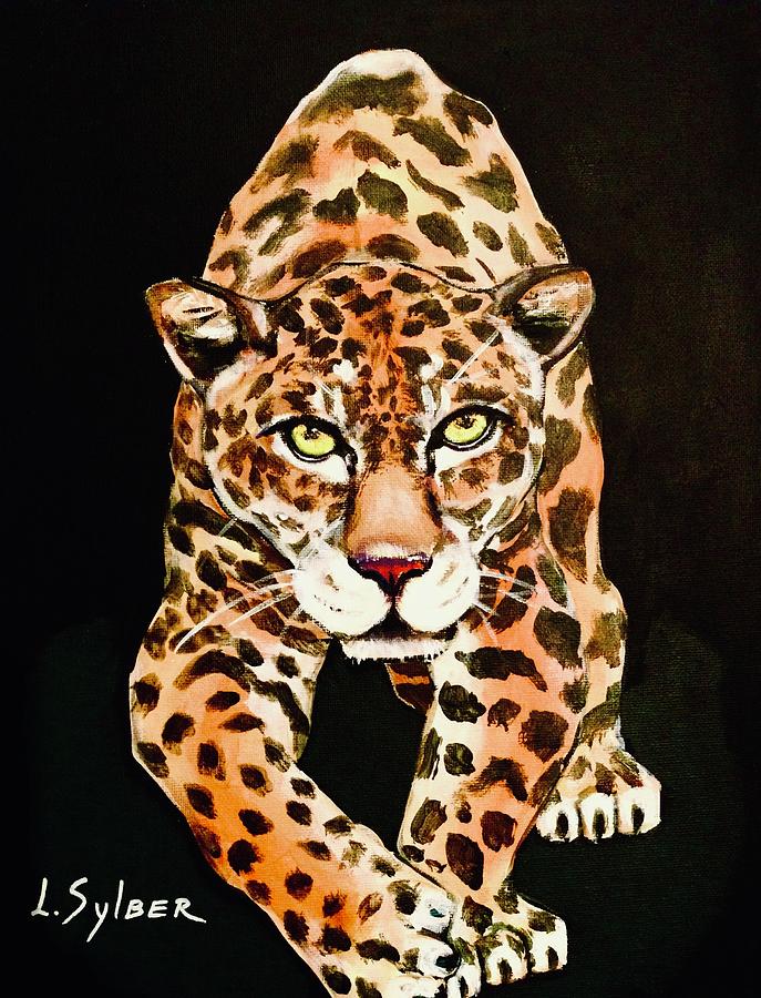 Wild cat #1 Painting by Lana Sylber