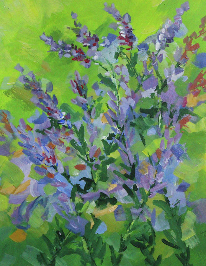 Wild Lavender #1 Painting by Nancy Merkle