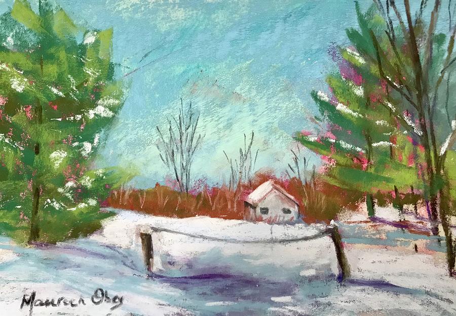 Wildflower Meadow,Hale #1 Pastel by Maureen Obey