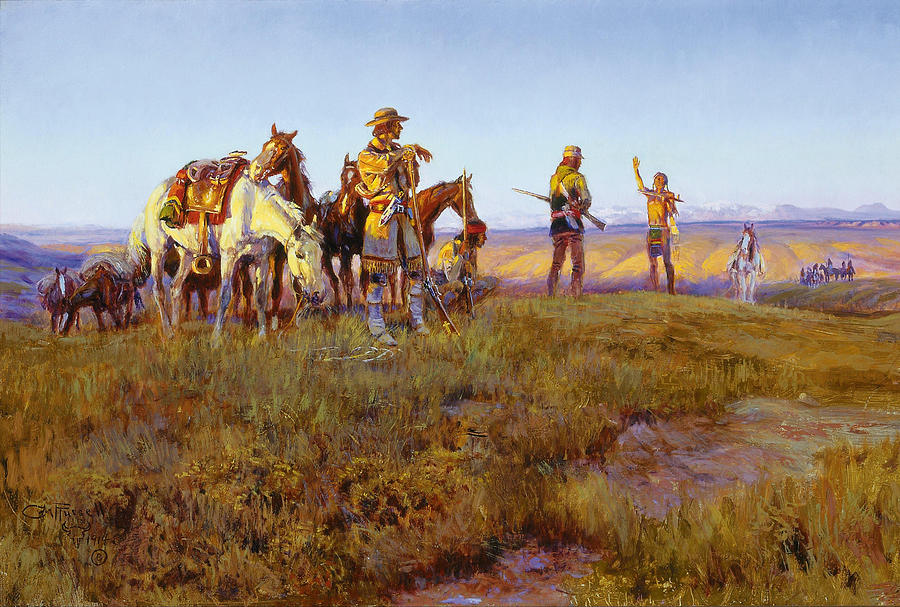 Wildmans Truce Painting by Charles Marion Russell - Fine Art America