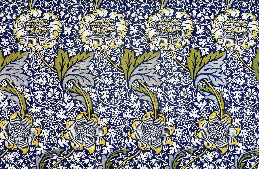 William Morris's Kennet famous pattern Painting by William Morris - Pixels