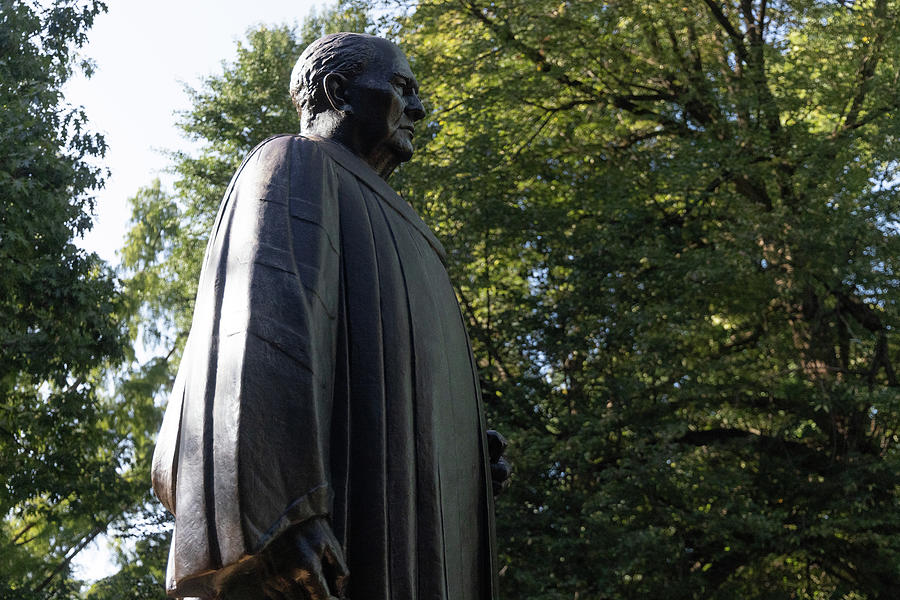 William Oxley Thompson statue at Ohio State University #1 Photograph by Eldon McGraw