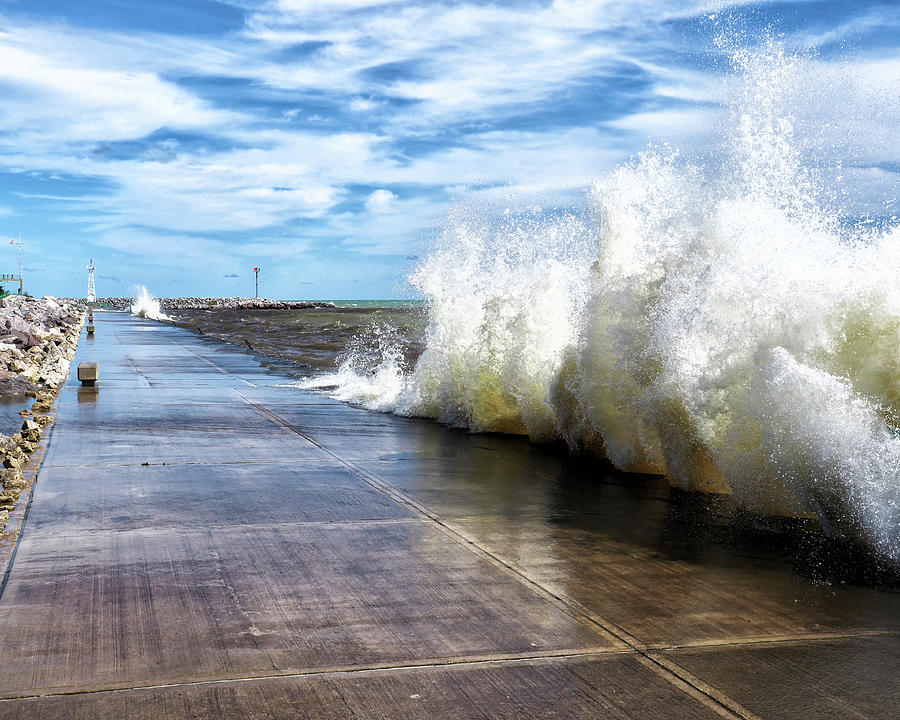 Wind and Big Waves Photograph by Scott Olsen