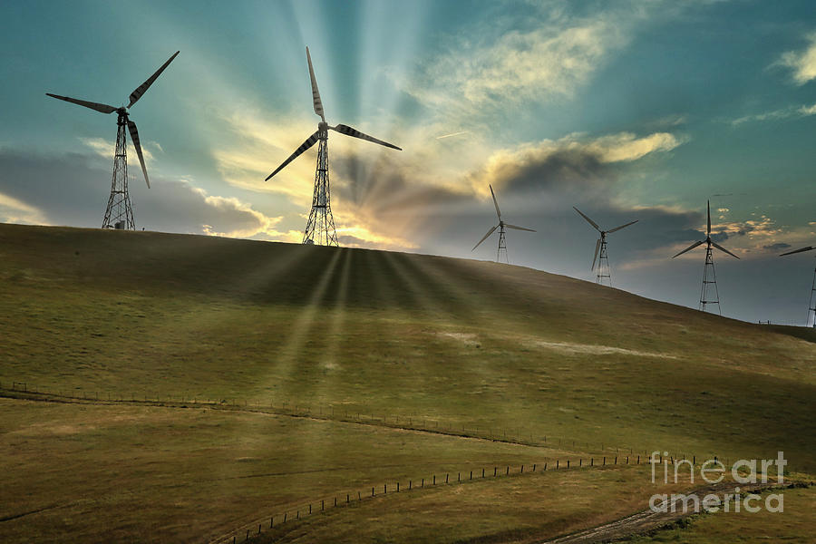 Wind Turbines California  #1 Photograph by Chuck Kuhn