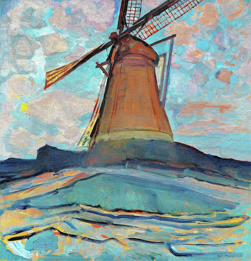 Windmill - Digital Remastered Edition Painting by Piet Mondrian