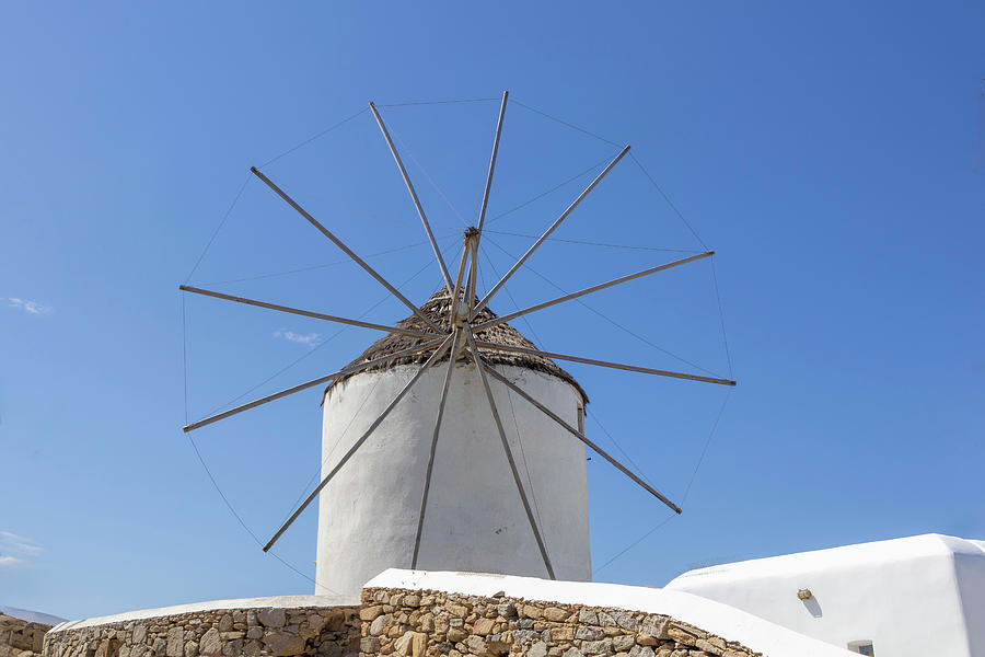 Windmill in Mykonos #1 Photograph by Pietro Ebner