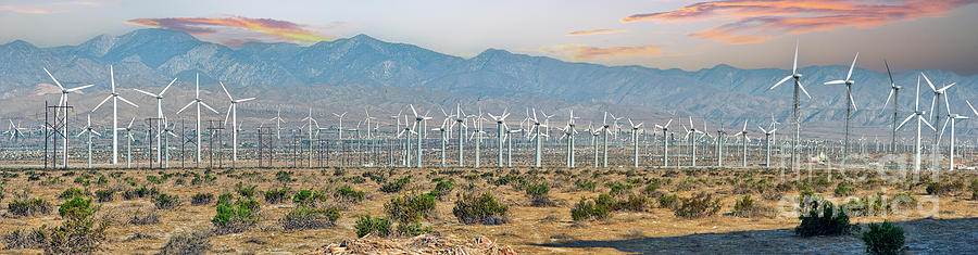 Windmills Green Energy Farm  #1 Photograph by David Zanzinger