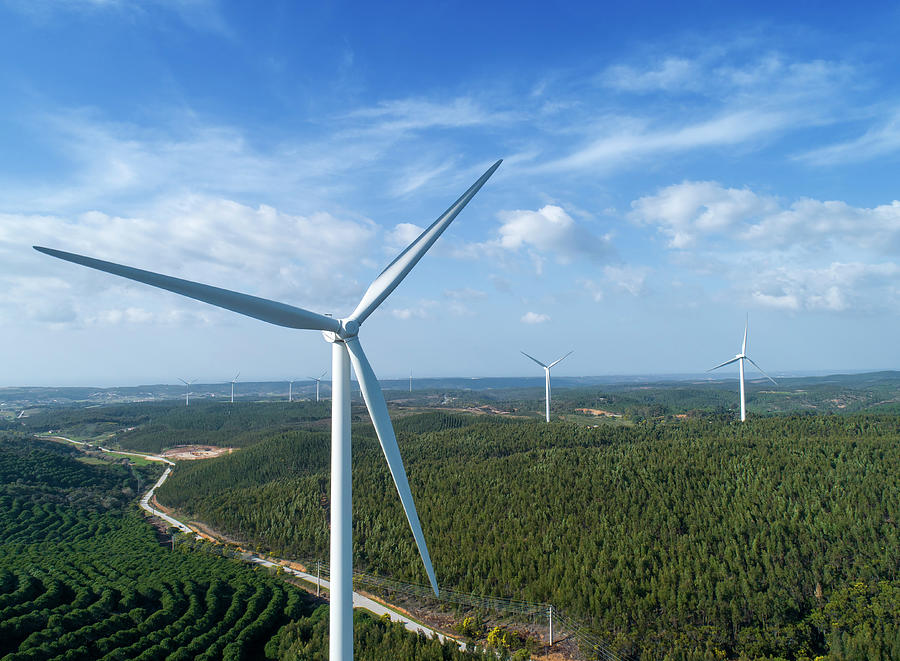 Windmills or wind turbine on wind farm #1 Photograph by Mikhail Kokhanchikov