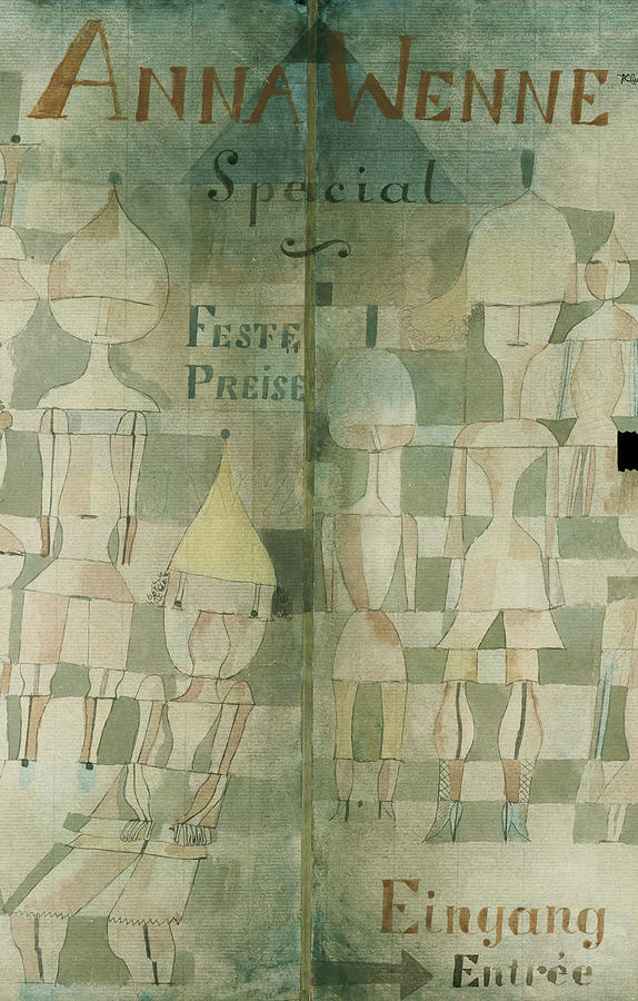 Paul Klee Painting - Window Display for Lingerie #1 by Paul Klee