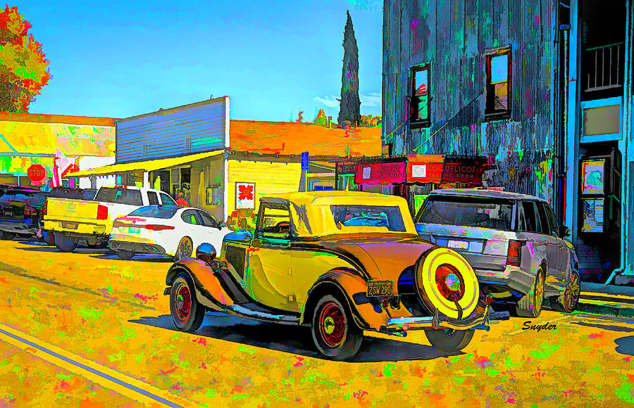 Wine Tasting In Style Los Olivos California Painting #1 Photograph by Floyd Snyder