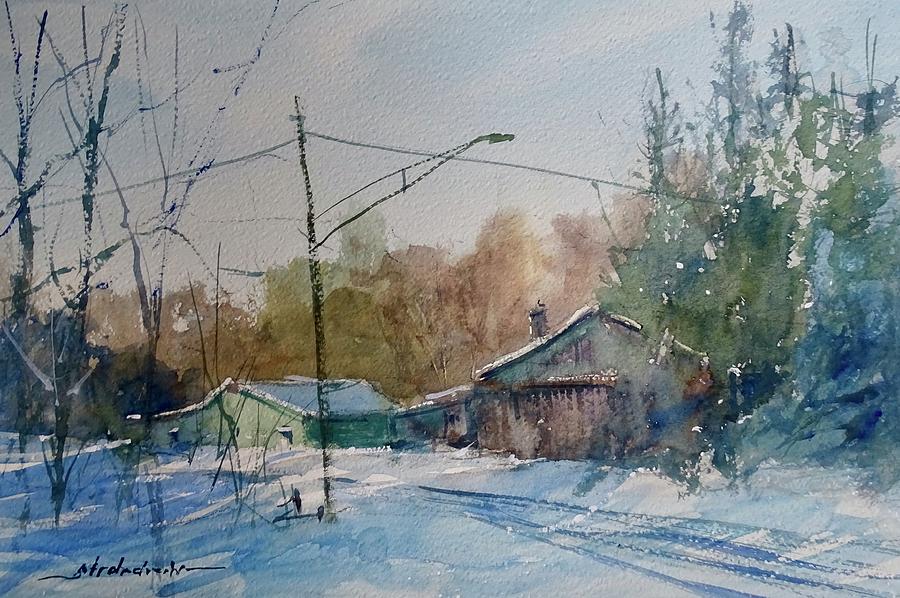 Winter in Afton #1 Painting by Sandra Strohschein