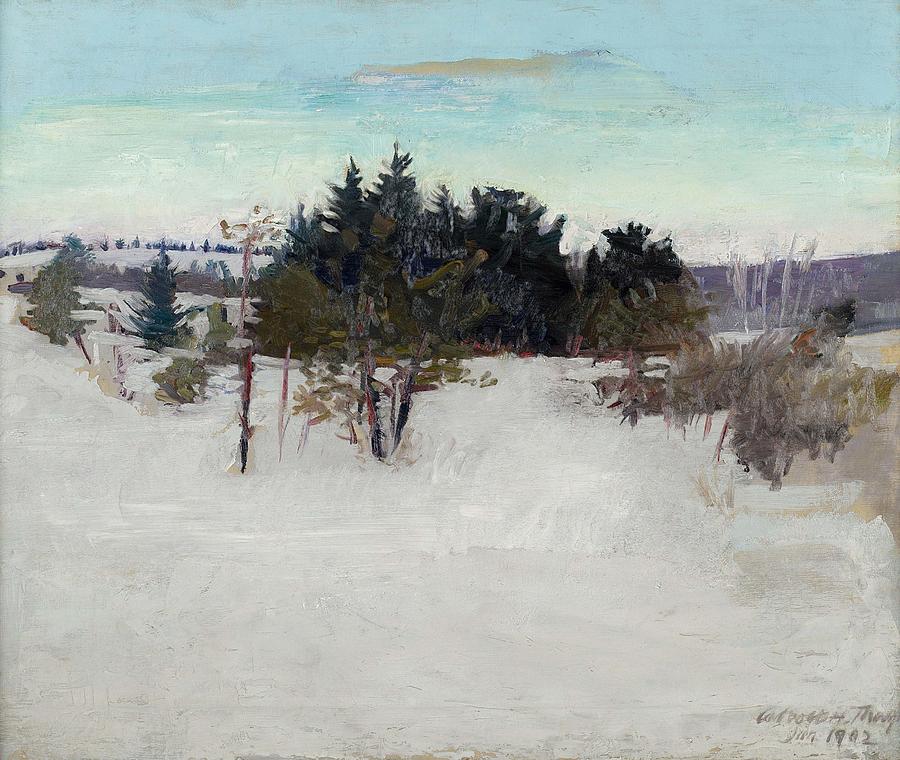 Abbott Handerson Thayer Painting - Winter Landscape  #1 by Abbott Handerson Thayer