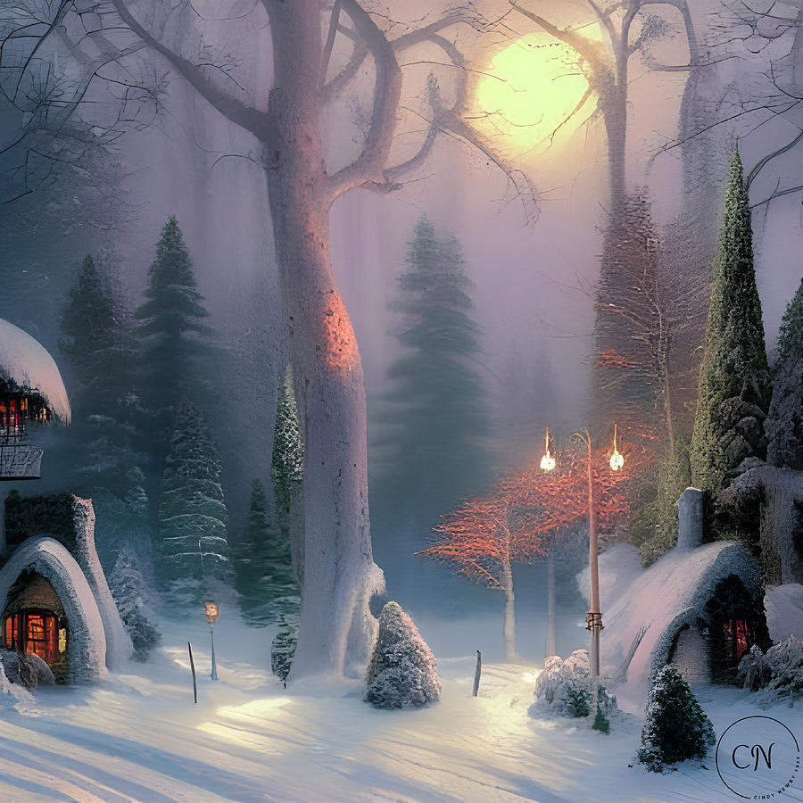 Winter Scene #1 Digital Art by Cindys Creative Corner