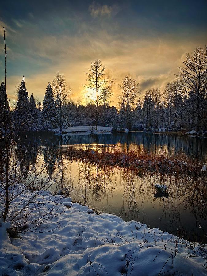 Winter Sunset #1 Photograph by Jerry Abbott