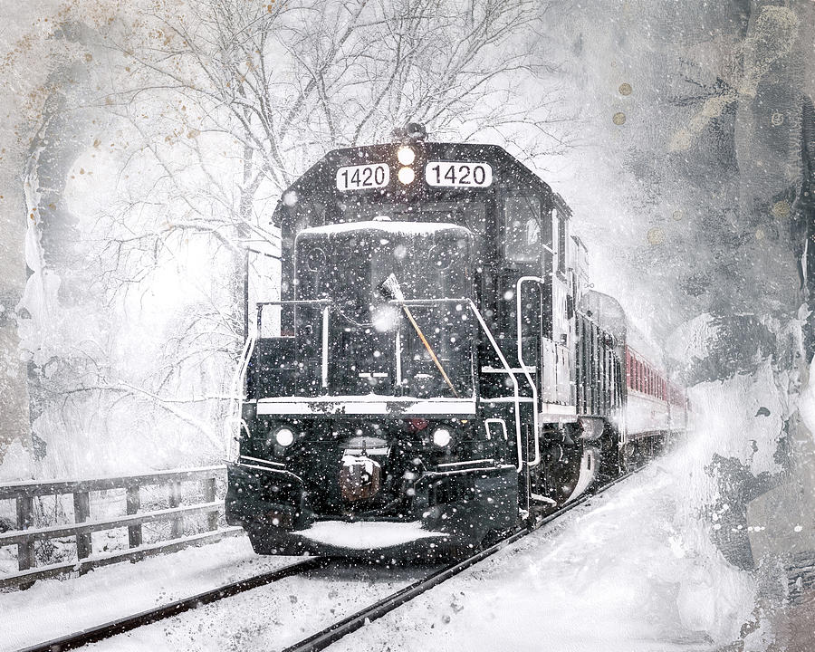 Winter Train #1 Photograph by Deborah Penland