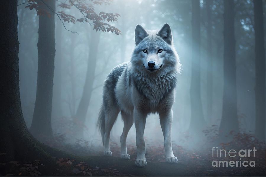 Winter Wolf Digital Art by Windy Willows - Fine Art America