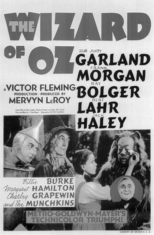 Wizard of Oz movie poster #1 Photograph by Steve Kearns