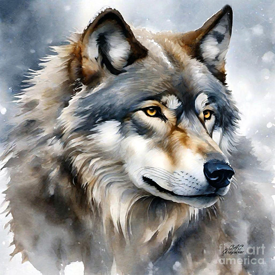 Wolf Portrait 2 Digital Art by CAC Graphics - Fine Art America