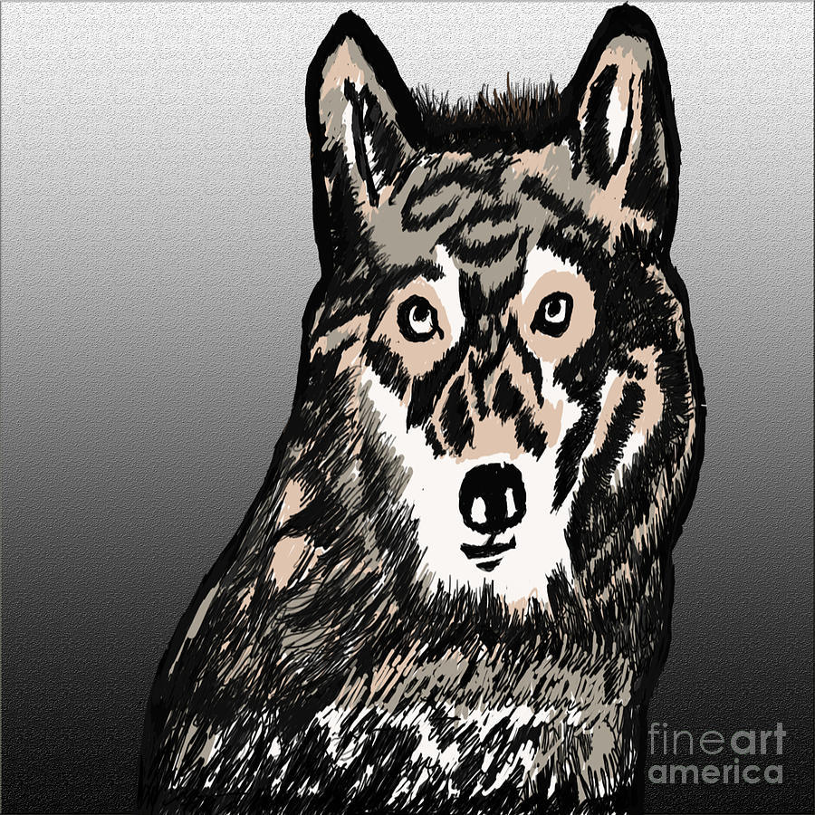 Wolf Spiritual Animal Digital Art