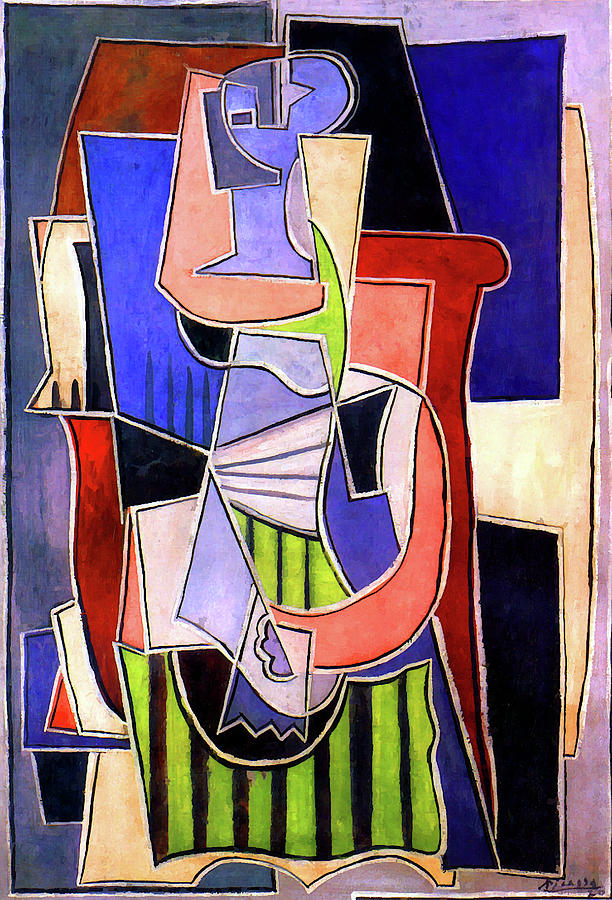 Woman In An Armchair Painting By Pablo Picasso   1 Woman In An Armchair Pablo Picasso 