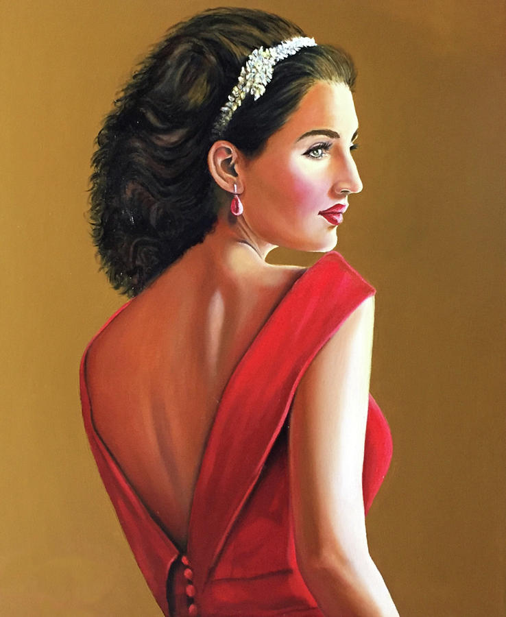 Woman in Profile Painting by Salah Khosravi - Fine Art America
