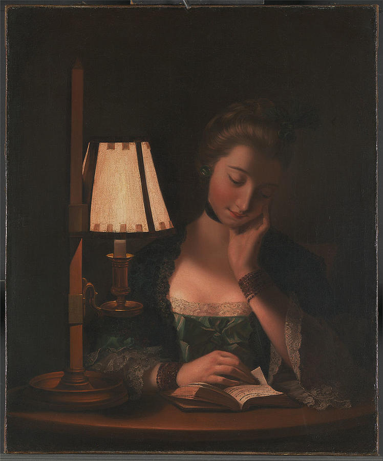 Henry Photograph - Woman Reading by a Paper-Bell Shade #1 by Paul Fearn
