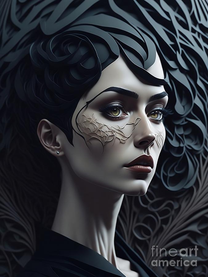 Abstract Digital Art - Woman Rising Up #1 by Marcos Roberto Campanelli