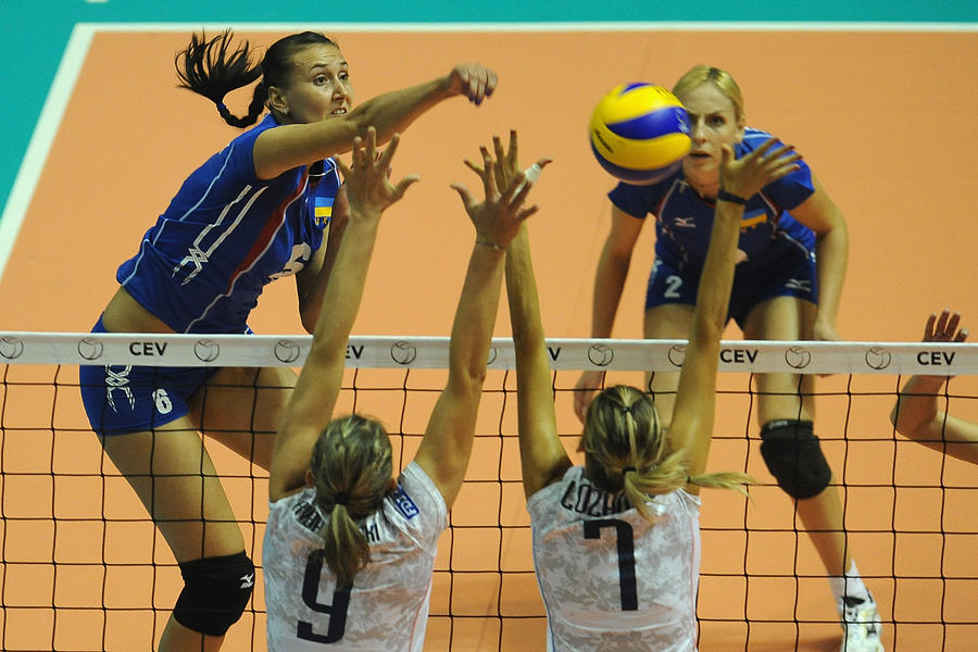 Women Volleyball European Championship - Ukraine v France #1 Photograph by Valerio Pennicino
