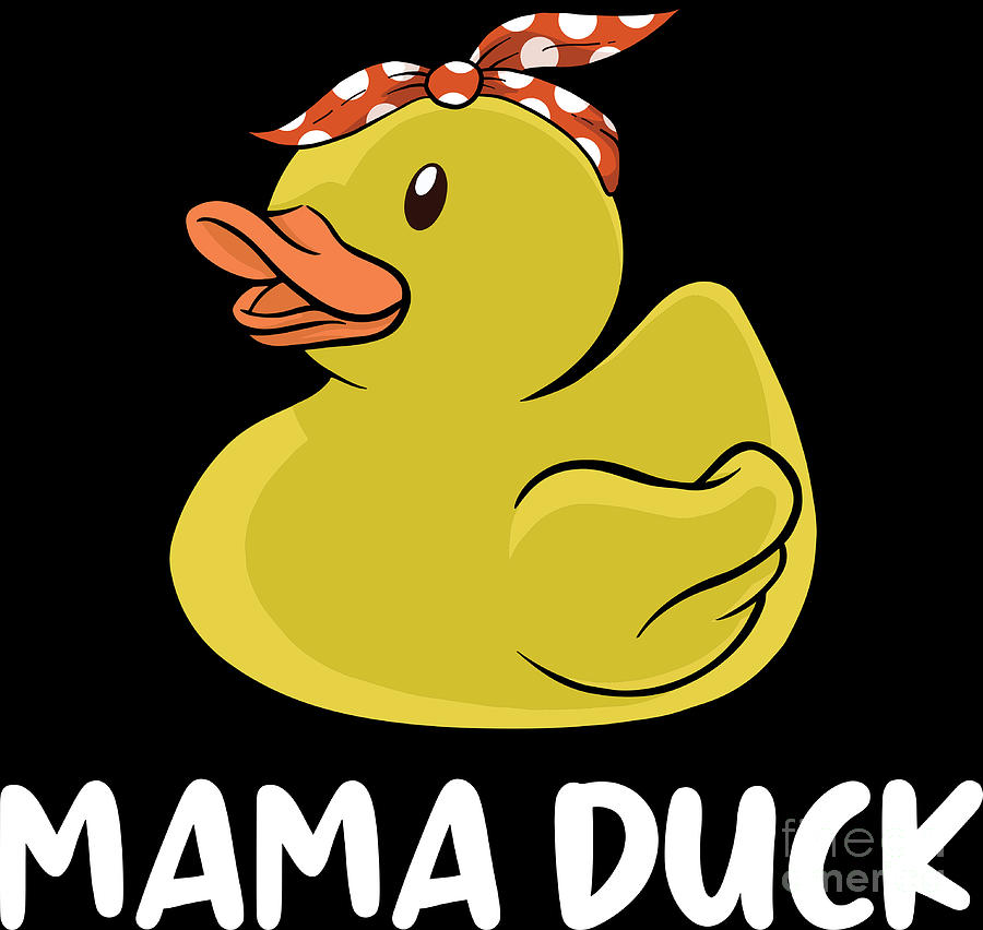 Womens Mama Duck Funny Mom Mothers Day Red Bandana Digital Art by ...