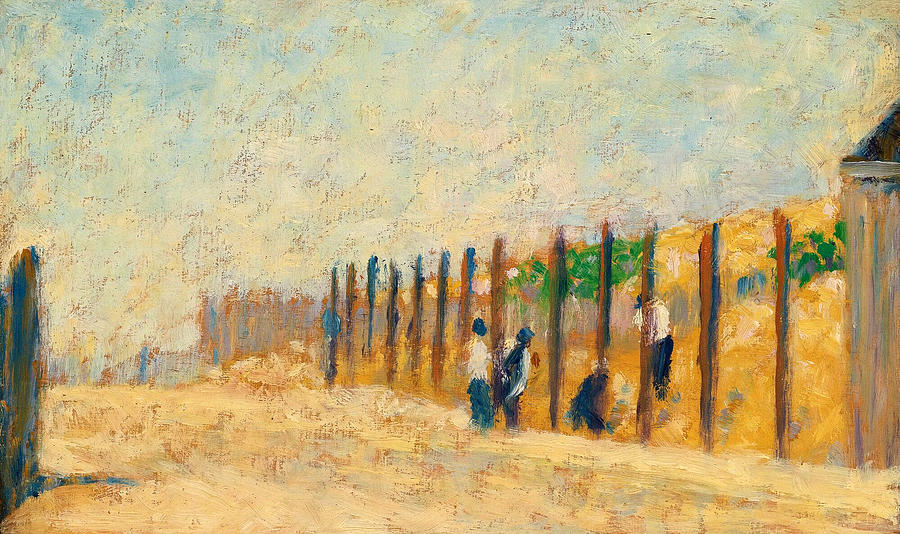 Workers Driving Piles #2 Painting by Georges Seurat