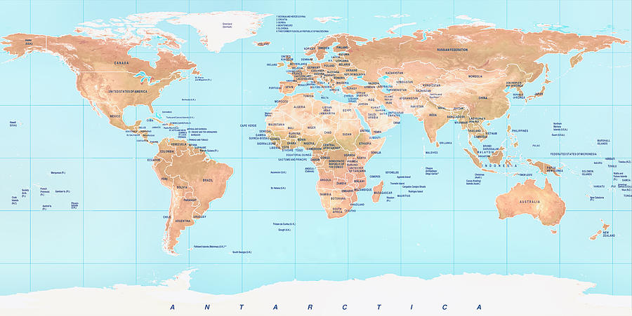World Map Digital Art