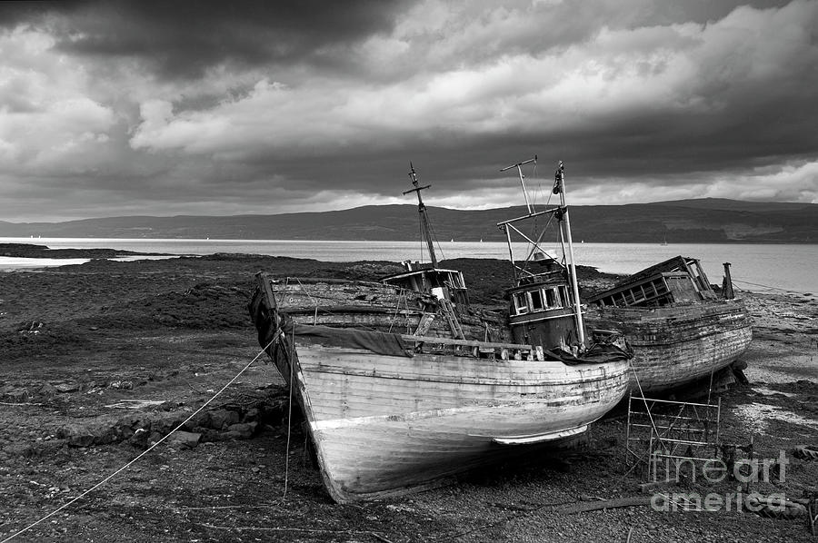 Trawler Photograph - Wrecked fishing boats, Isle of Mull, Inner Hebrides, Scotland  #1 by Neale And Judith Clark