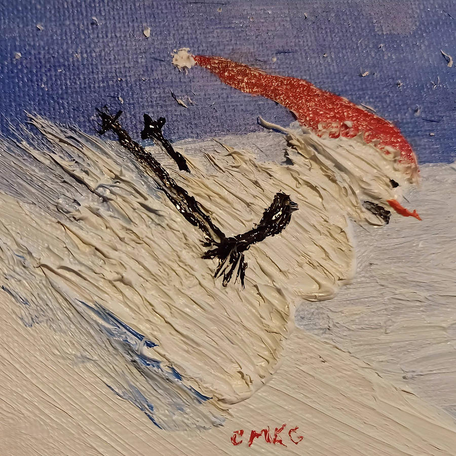 X Factor Snowman #1 Painting by Christina Knight