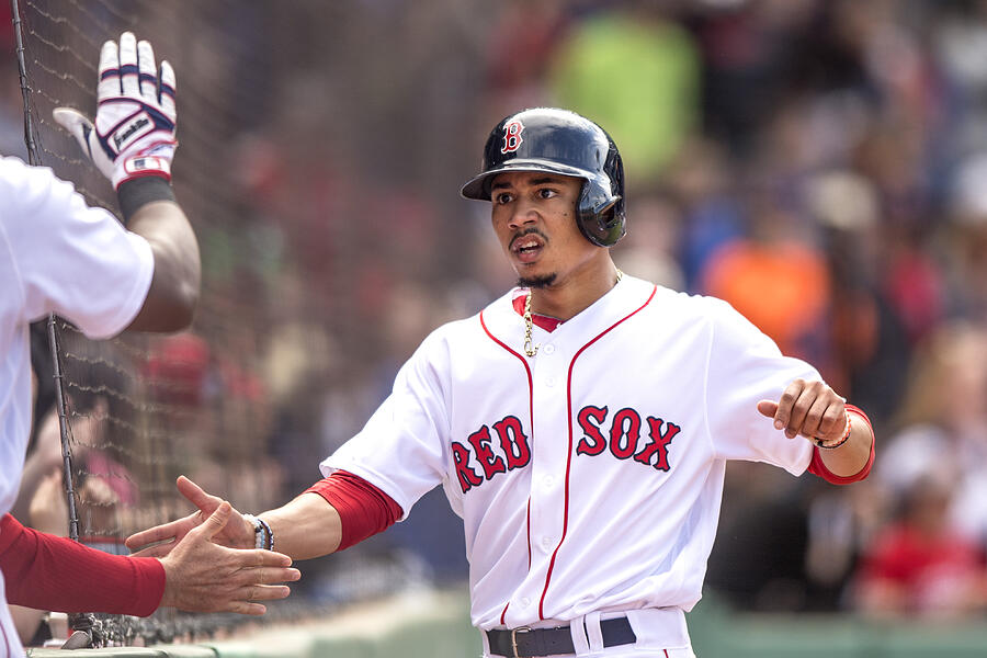 Xander Bogaerts and Mookie Betts #1 Photograph by Billie Weiss/Boston Red Sox