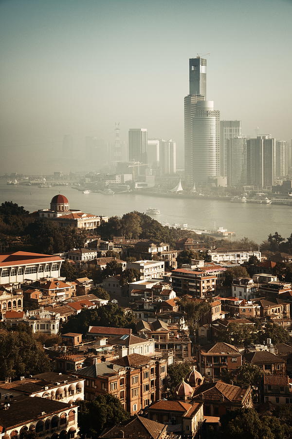 Xiamen city viewed from Gulangyu #1 Photograph by Songquan Deng