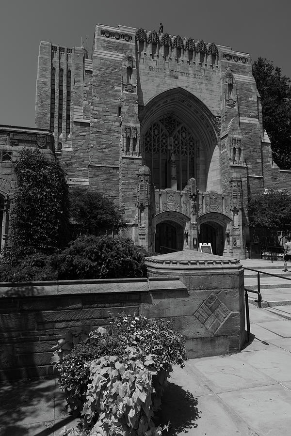 Yale University building in black and white #1 Photograph by Eldon McGraw