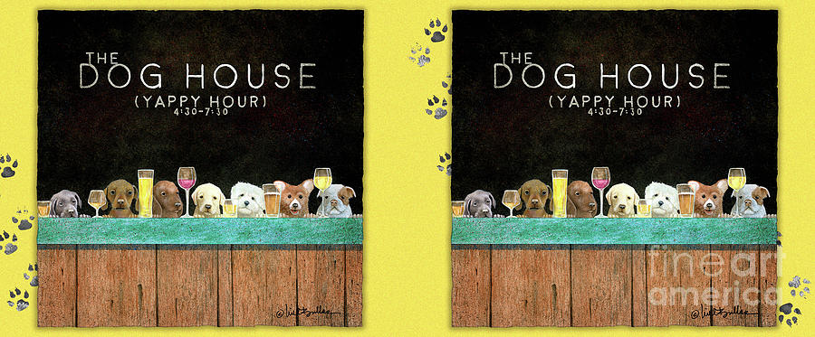 Yappy Hour... #2 Painting by Will Bullas