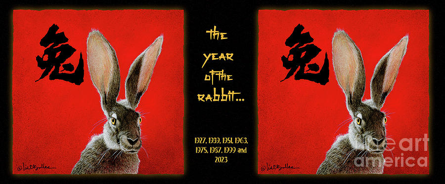 Jack Rabbit Painting - Year Of The Rabbit... #2 by Will Bullas